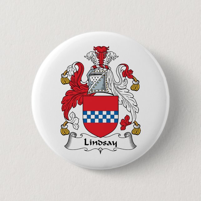 Lindsay Family Crest Pinback Button (Front)