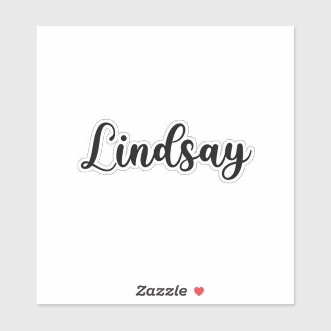 Lindsay Name - Handwritten Calligraphy Sticker | Zazzle