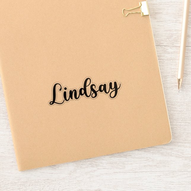 Lindsay Name - Handwritten Calligraphy Sticker | Zazzle