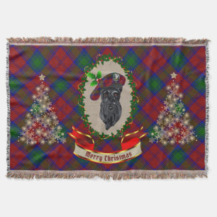 Lindsay Scottie Dog Christmas Throw Blanket