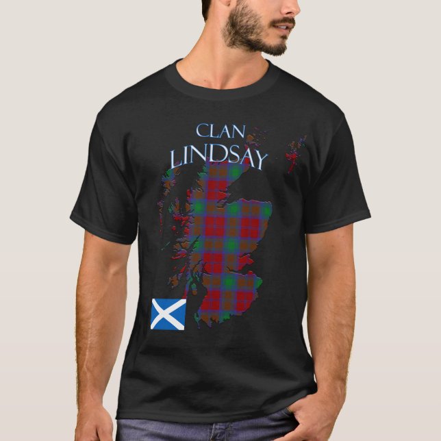 Lindsay Scottish Clan Tartan Scotland T-Shirt (Front)