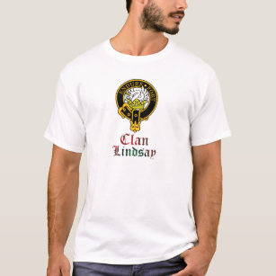 Lindsay scottish crest and tartan clan name T-Shirt