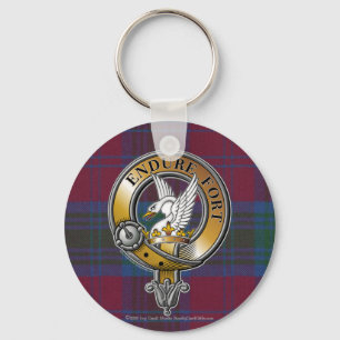 Lindsay Tartan & Badge Keychain