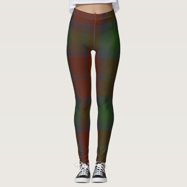 Lindsay Tartan Clan Plaid Leggings (Front)