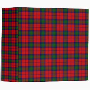 Lindsay tartan red green plaid 3 ring binder