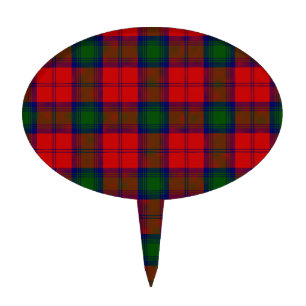Lindsay tartan red green plaid cake topper
