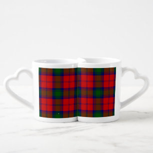 Lindsay tartan red green plaid coffee mug set