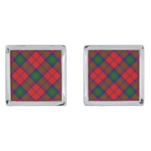 Lindsay tartan red green plaid cufflinks