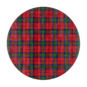 Lindsay tartan red green plaid cutting board