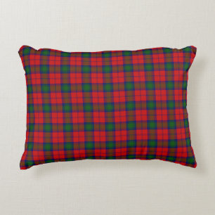 Lindsay tartan red green plaid decorative pillow