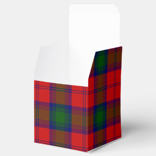Lindsay tartan red green plaid favor boxes