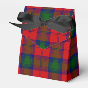 Lindsay tartan red green plaid favor boxes