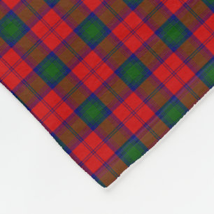 Lindsay tartan red green plaid fleece blanket