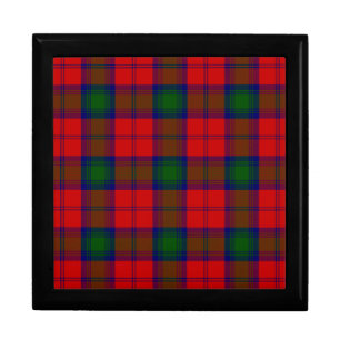 Lindsay tartan red green plaid gift box