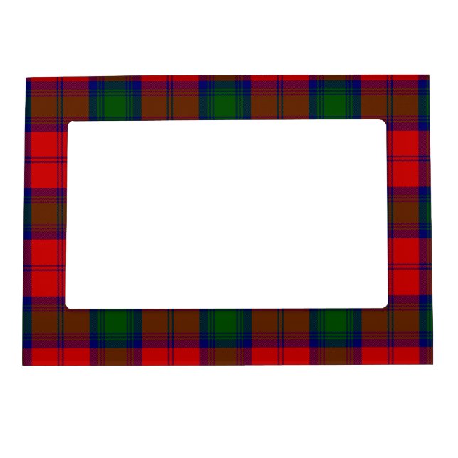 Lindsay tartan red green plaid magnetic frame (Front)