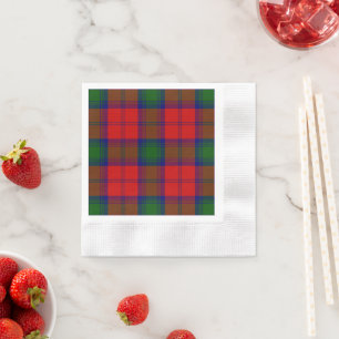 Lindsay tartan red green plaid napkins