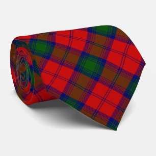 Lindsay tartan red green plaid neck tie