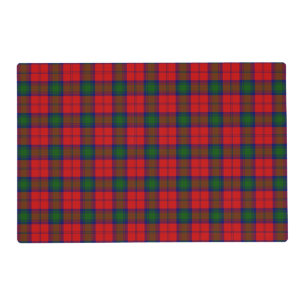 Lindsay tartan red green plaid placemat