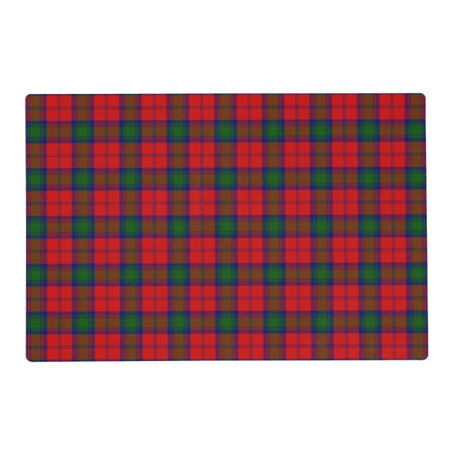 Lindsay tartan red green plaid placemat (Front)