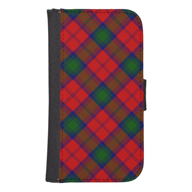 Lindsay tartan red green plaid samsung galaxy wallet case (Front)