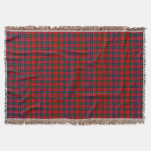 Lindsay tartan red green plaid throw blanket
