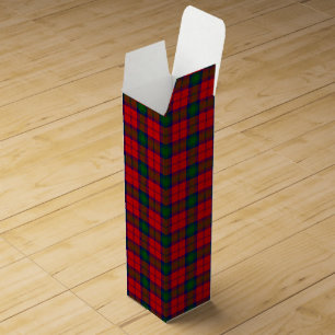 Lindsay tartan red green plaid wine box