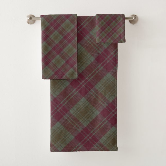 Lindsay Weathered Original Scottish Tartan Bath Towel Set (Insitu)