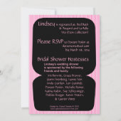 Lindsey Bling Ring Box Bridal Shower pink Invitation (Back)