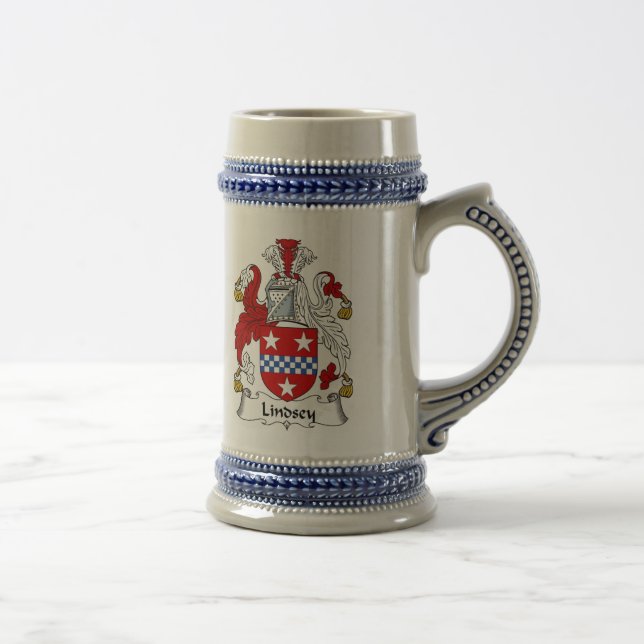 Lindsey Coat of Arms Stein - Family Crest (Right)