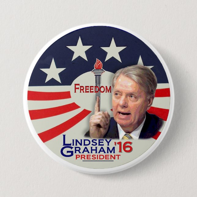 Lindsey Graham for President 2016 Pinback Button (Front)