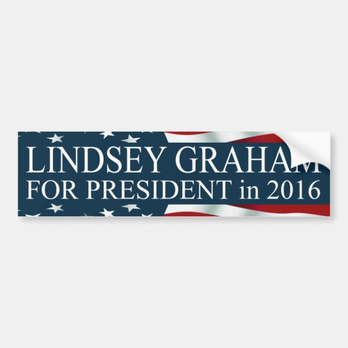 Lindsey Graham for President in 2016 Bumper Sticker