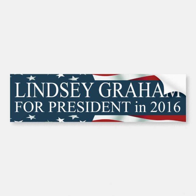 Lindsey Graham for President in 2016 Bumper Sticker (Front)