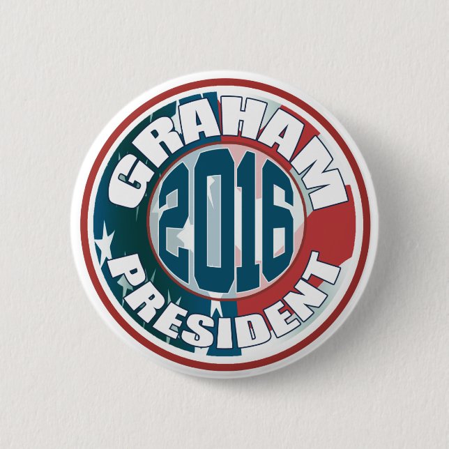 Lindsey Graham for President in 2016 Button (Front)