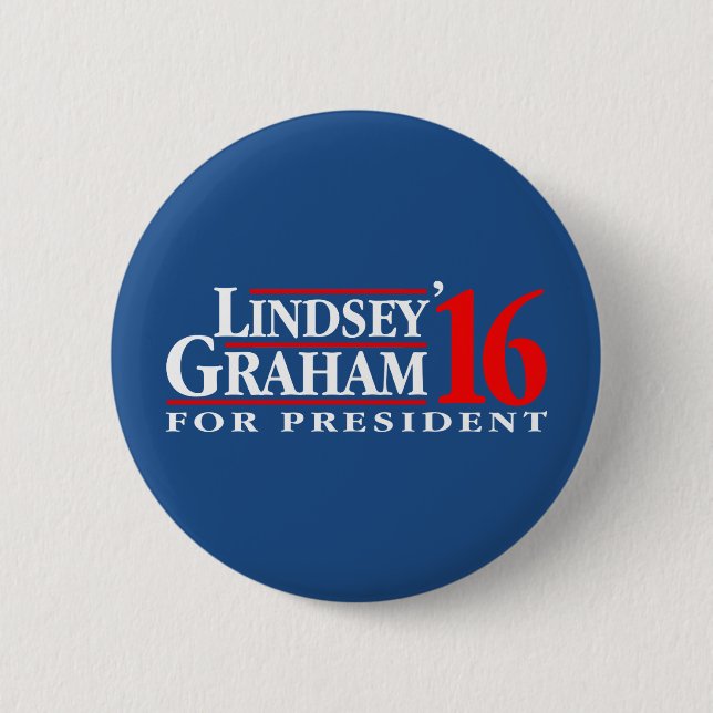 Lindsey Graham for President Pinback Button (Front)