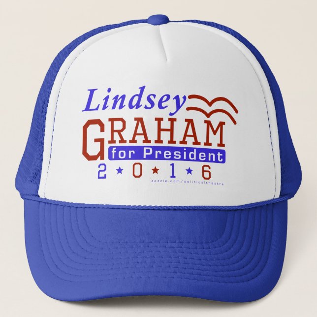 Lindsey Graham President 2016 Election Republican Trucker Hat (Front)
