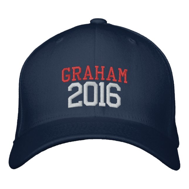 Lindsey Graham President 2016 Embroidered Baseball Hat (Front)