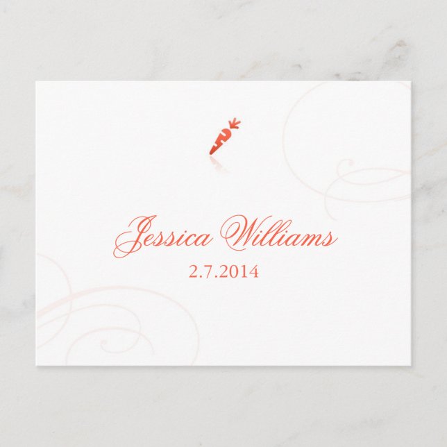 Lindsey's Place Cards - Vegetarian (Front)