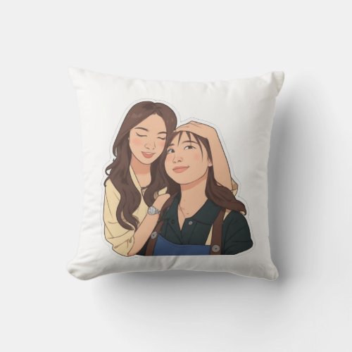 LinDy (GL pair) Throw Pillow