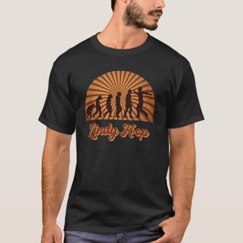 Lindy Hop Retro Design T_Shirt