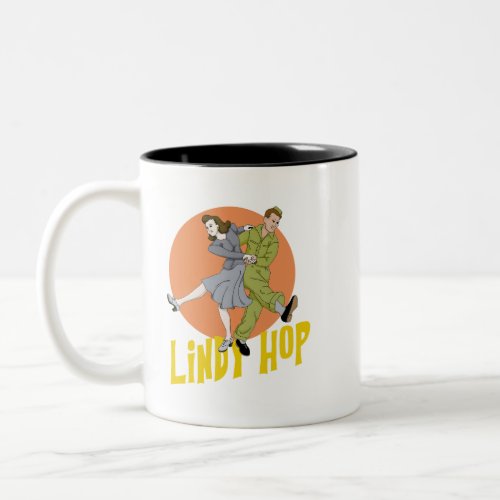 Lindy Hop Swing Dance Two_Tone Coffee Mug
