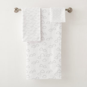 Line Art, Alabaster Bath Towel Set