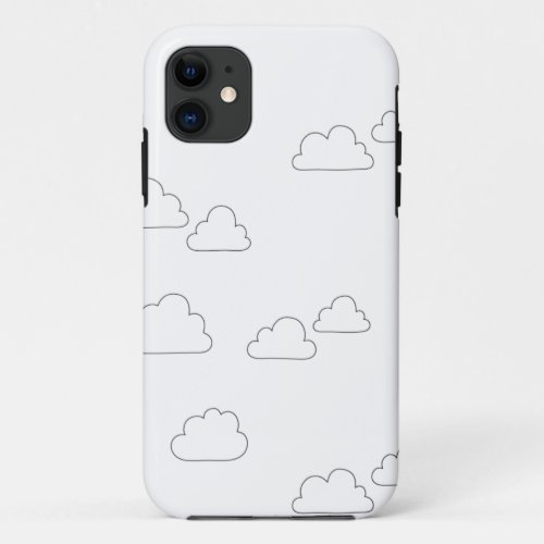 Line Art Alabaster iPhone 11 Case