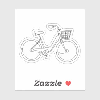 Line Art Bicycle Sticker