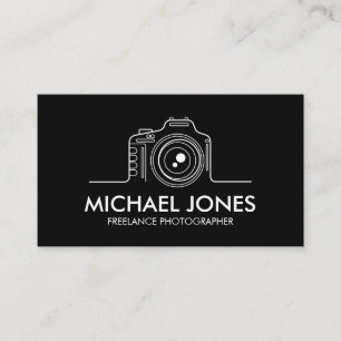 Line Art Camera Icon Business Card