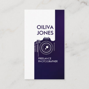 Line Art Camera Photographer Business Card