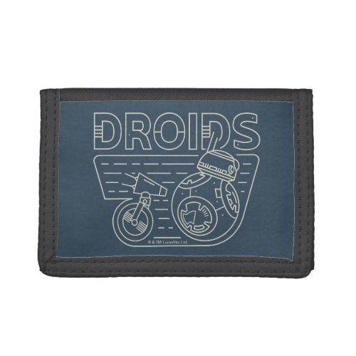 Line Art D_O  BB_8 Graphic Trifold Wallet