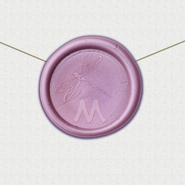 LIne Art Dragonfly Monogram Wax Seal Stamp (Creator Uploaded)