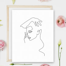 Line art drawing | Black and white | Minimalist