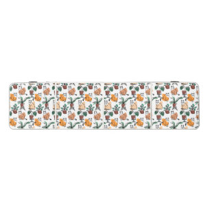 Line art drawing cats and flowers beer pong table