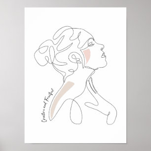 Line Art drawing - Creative and Fruitful Poster